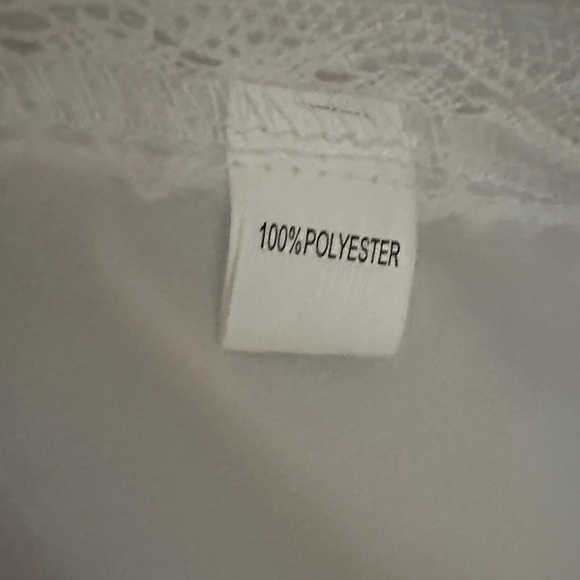 Elegant White Lace Trim Swim Coverup - Picture 2 of 5